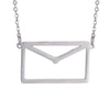 Cazador Letter Envelope Pendant Necklaces for Women Friends Stainless Steel Choker Jewelry Party Wedding Valentine's Day Gifts