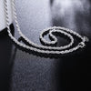 Charms 925 Stamped Silver 3MM beautiful twisted rope Necklace for Women 16-24 Incn party Jewelry Holiday gifts
