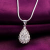 Charms Beautiful  AAA Zircon 925 Stamped Silver Drop-Shaped Pendant Necklace For Women party Jewelry Gifts