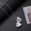 Charms designer 925 Stamped Silver trend Heart photo frame Pendant Necklace for woman party Jewelry Holiday Gifts