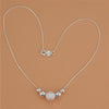 Charms wedding party silver color cute lady bead women necklace jewelry silver jewelry cute beads chain necklace LN019