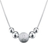 Charms wedding party silver color cute lady bead women necklace jewelry silver jewelry cute beads chain necklace LN019
