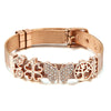 Classic Stainless Steel Watch Belt Mesh Bracelet Micro Pave CZ Crystal Butterfly Charm Bracelets Party Wedding Jewelry