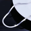 Classic charms 925 Stamped Silver fine 4MM Blade Chain Necklace for Women Men  wedding party Jewelry party Holiday gifts