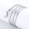 Classic charms 925 Stamped Silver fine 4MM Blade Chain Necklace for Women Men  wedding party Jewelry party Holiday gifts