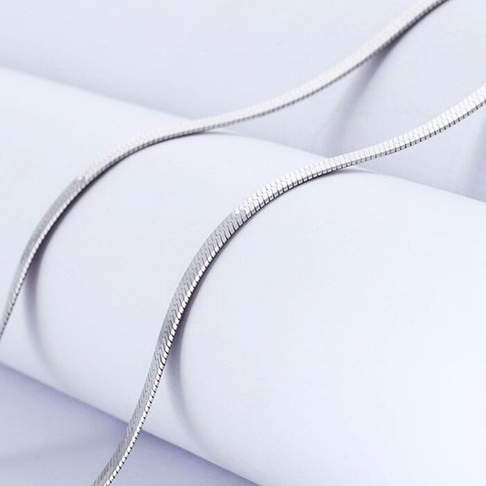 Classic charms 925 Stamped Silver fine 4MM Blade Chain Necklace for Women Men  wedding party Jewelry party Holiday gifts