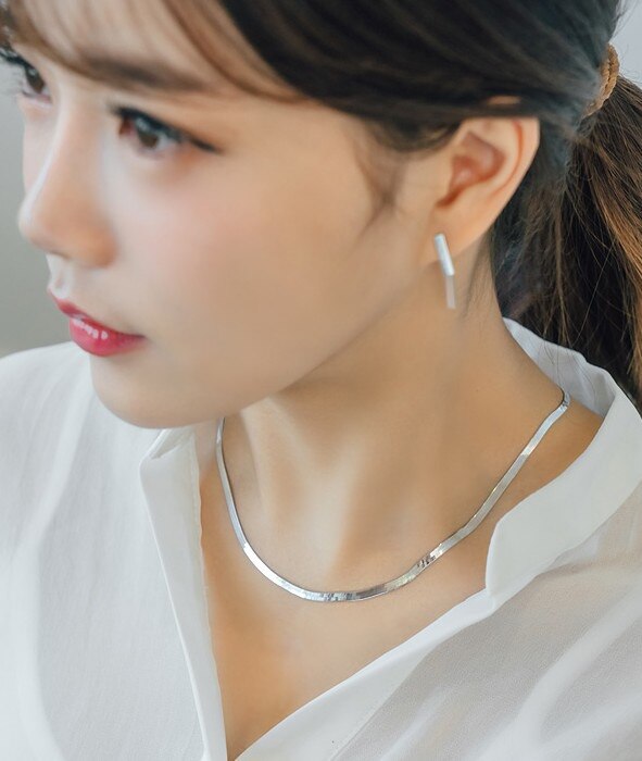 Classic charms 925 Stamped Silver fine 4MM Blade Chain Necklace for Women Men  wedding party Jewelry party Holiday gifts