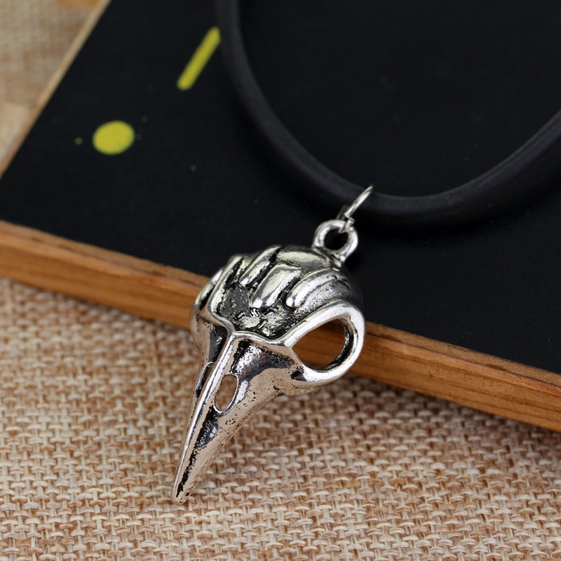 Cosplay Movie Jewelry Vintage Bird Skull Pendant Raven Bellatrix Crow Lestrange Necklace Gothic Style for Men Women Gift