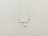 Cute and compact Bow Necklace for Women's Wedding Lucky Blessing hollow bow-knot small rosette pendant Necklace Jewelry