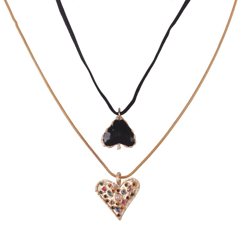 DIEZI Vintage Bohemia Big Heart Choker Necklaces For Women 2021 Statement Collar Necklaces Pendant Wedding Party Gifts