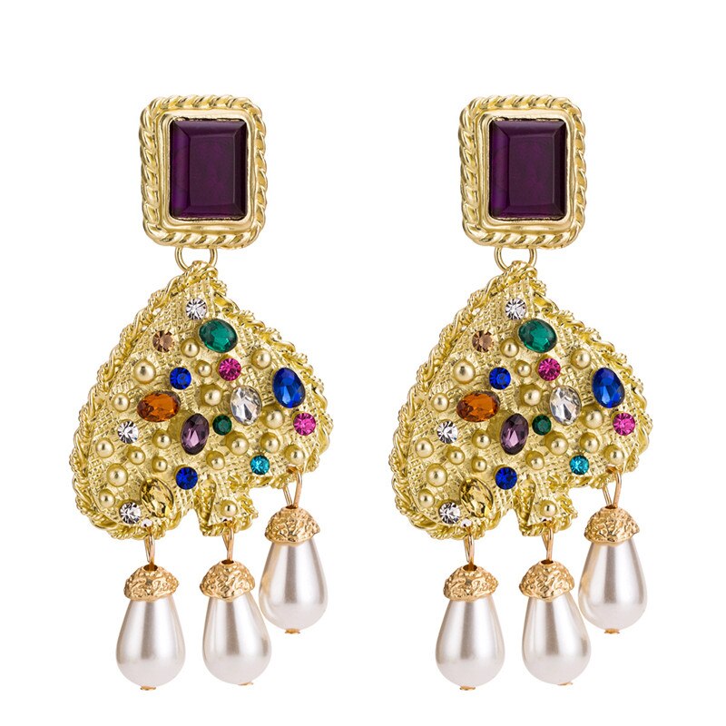 DIEZI Vintage Bohemia Big Heart Choker Necklaces For Women 2021 Statement Collar Necklaces Pendant Wedding Party Gifts