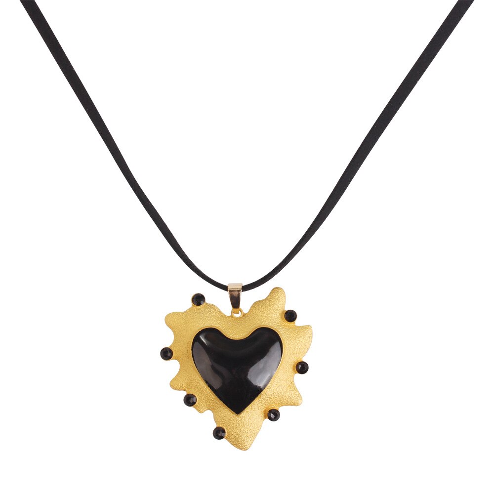 DIEZI Vintage Bohemia Big Heart Choker Necklaces For Women 2021 Statement Collar Necklaces Pendant Wedding Party Gifts