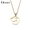 DOTIFI Stainless Steel Necklace For Women Lover's Gold And Silver Color Cat Exquisite Pendant Necklace Engagement Jewelry