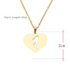 DOTIFI Stainless Steel Necklace For Women Man Broken Heart Choker Pendant Necklace Engagement Jewelry