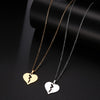 DOTIFI Stainless Steel Necklace For Women Man Broken Heart Choker Pendant Necklace Engagement Jewelry
