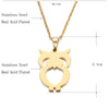 DOTIFI Stainless Steel Necklace For Women Man Lover's Owl Gold And Silver Color Pendant Necklace Engagement Jewelry