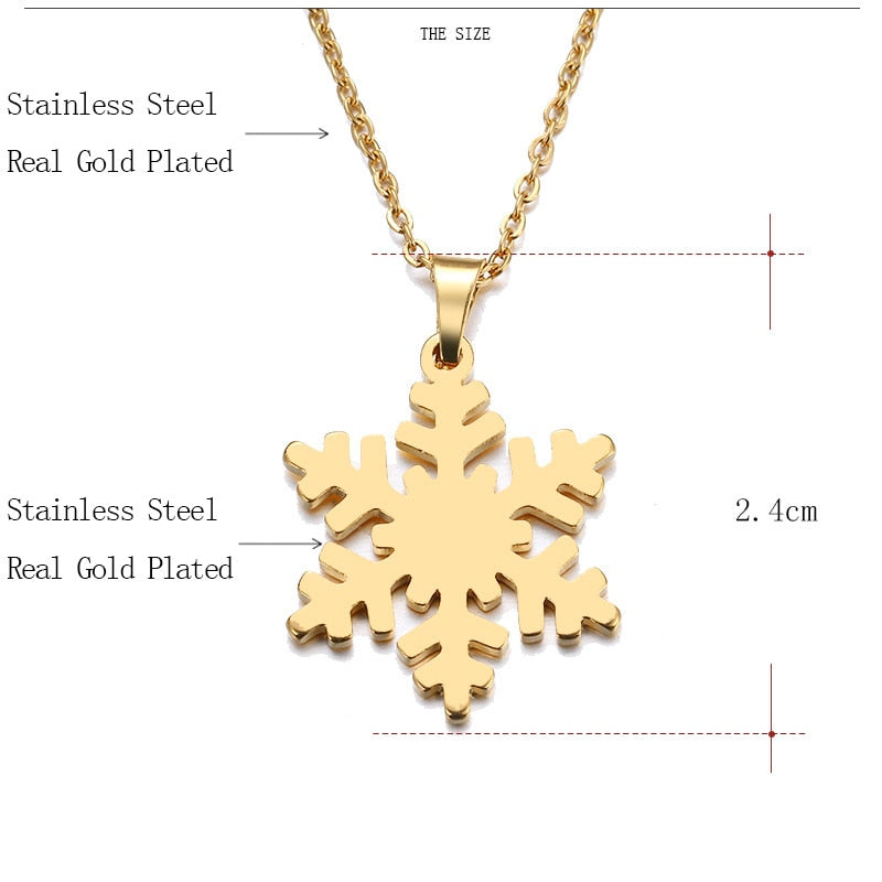 DOTIFI Stainless Steel Necklace For Women Man Lover's Snow Gold And Silver Color Pendant Necklace Engagement Jewelry