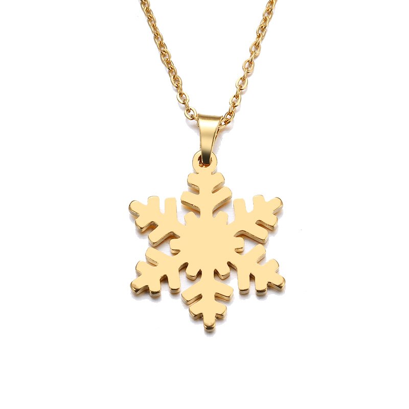 DOTIFI Stainless Steel Necklace For Women Man Lover's Snow Gold And Silver Color Pendant Necklace Engagement Jewelry