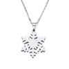 DOTIFI Stainless Steel Necklace For Women Man Lover's Snow Gold And Silver Color Pendant Necklace Engagement Jewelry