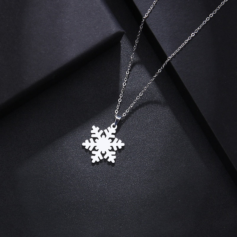 DOTIFI Stainless Steel Necklace For Women Man Lover's Snow Gold And Silver Color Pendant Necklace Engagement Jewelry