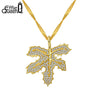 Effie Queen Gold-color Women Necklaces Maple Leaf Pendants With AAA Cubic Zircon Wedding Summer Holiday Jewelry DN171