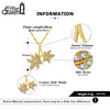 Effie Queen Gold-color Women Necklaces Maple Leaf Pendants With AAA Cubic Zircon Wedding Summer Holiday Jewelry DN171