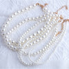 Elegant Imitation Pearl Choker Necklace for Women Big Round Pearl Wedding Necklaces Charm Party Wedding Jewelry Gifts