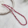 Elegant Natural Pink Tourmaline Necklace for Women Wedding Jewelry Irregular Raw Gravel Stone Rosy Crystal Choker Collier Femme