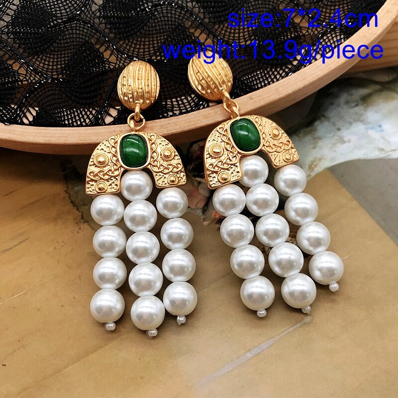 Elegant Pearls Jewelry Choker Collier Wedding Party Vintage Accessories Matte Pendant Necklace