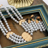 Elegant Pearls Jewelry Choker Collier Wedding Party Vintage Accessories Matte Pendant Necklace