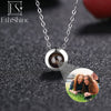 EthShine Custom Projection Photo Necklace Personalized Pet Photo Pendant Projection Chain Women Memorial Christmas Jewelry Gifts