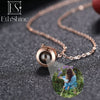 EthShine Custom Projection Photo Necklace Personalized Pet Photo Pendant Projection Chain Women Memorial Christmas Jewelry Gifts