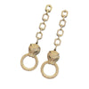 Europe America Jewelry 14K Gold plated  Animal Leopard Pendant Earring Elegant Women Wedding Party Accessories