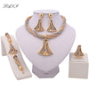 Exquisite Dubai gold Jewelry Set Wholesale Luxury Nigerian Woman Wedding Fashion African Beads Jewelry Set Costume Design