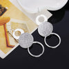 925 Stamp Silver Color Abrazine Circle Dangle Earrings For Women 2022 Weddings  Designer Jewelry Christmas GaaBou