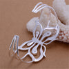 925 Stamp Silver Color  Butterfly Bangles Women's Hand Bracelets Engagement Party Jewelry Christmas Gifts GaaBou