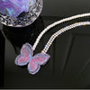 Chinese Style Butterfly Necklaces Women Shiny Wedding Jewelry Design Elegant Charm Vintage Multilayer Clavicle Chain