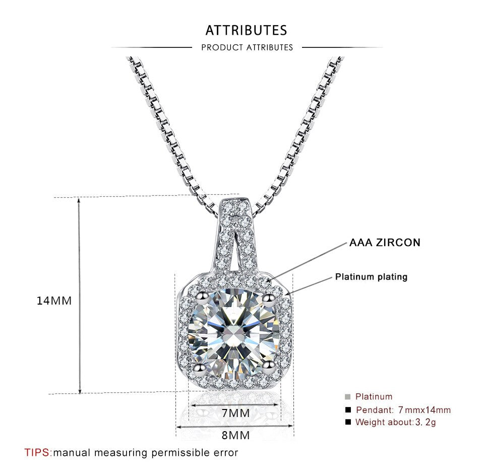 Creative Geometric Handbag Ladies Necklace Pendant With Shiny AAA Grade Zircon Prom Wedding  bijoux femme