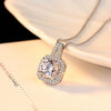 Creative Geometric Handbag Ladies Necklace Pendant With Shiny AAA Grade Zircon Prom Wedding  bijoux femme