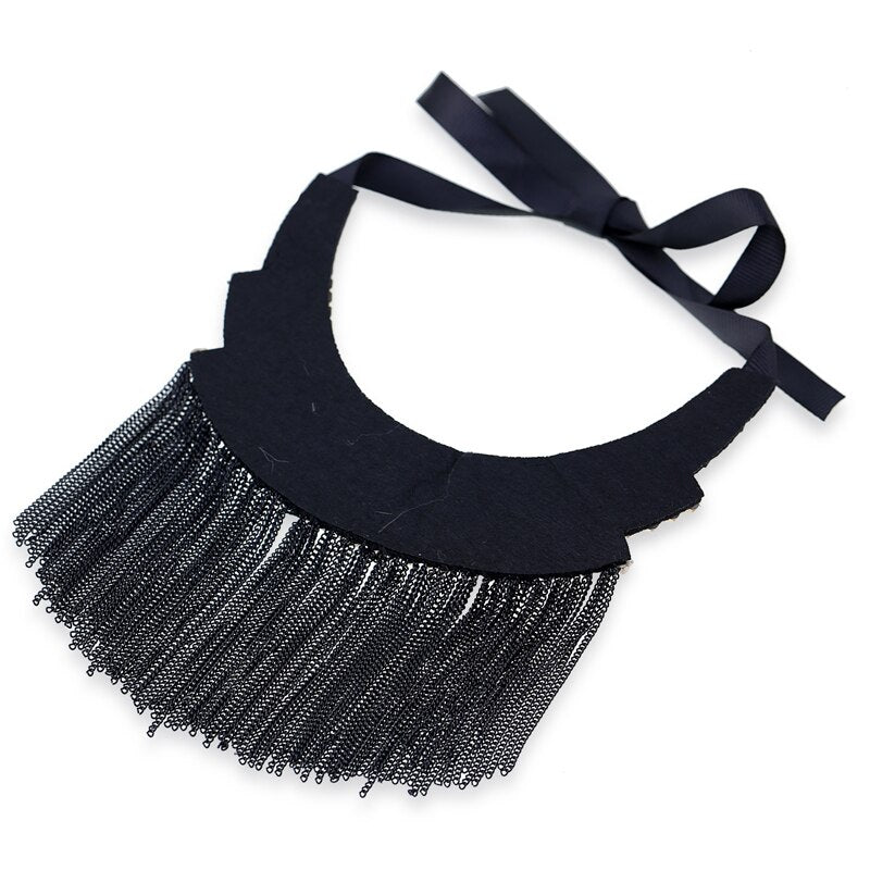 Crystal Statement Nceklace Women Wedding Party Jewelry Tassels Chokers Necklace Pendant Charm Bijoux Maxi NK-01637