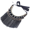 Crystal Statement Nceklace Women Wedding Party Jewelry Tassels Chokers Necklace Pendant Charm Bijoux Maxi NK-01637