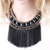 Crystal Statement Nceklace Women Wedding Party Jewelry Tassels Chokers Necklace Pendant Charm Bijoux Maxi NK-01637