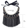 Crystal Statement Nceklace Women Wedding Party Jewelry Tassels Chokers Necklace Pendant Charm Bijoux Maxi NK-01637
