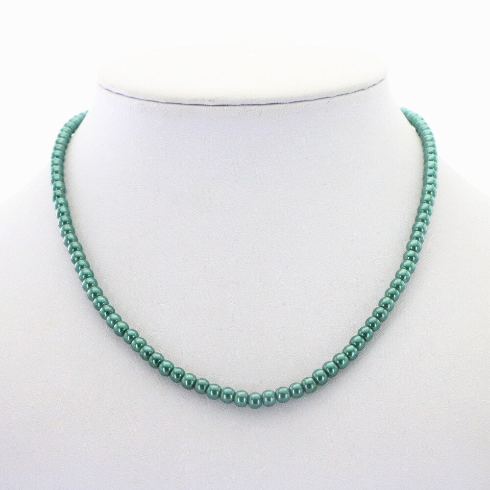 Glamour 4mm Imitation Round Pearl Choker Necklace 14 Styles Elegant Woman Girl Christmas Wedding Gift Jewelry 16inch