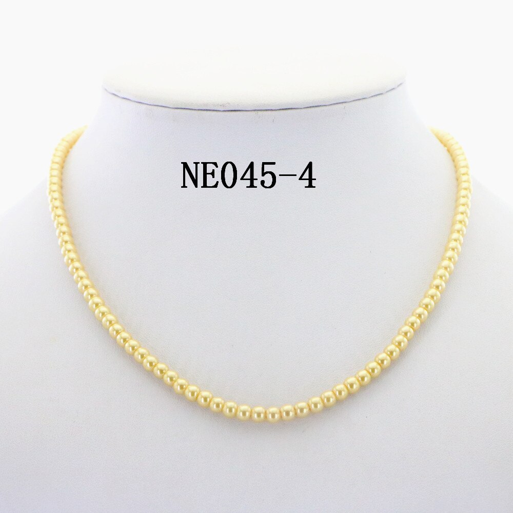 Glamour 4mm Imitation Round Pearl Choker Necklace 14 Styles Elegant Woman Girl Christmas Wedding Gift Jewelry 16inch