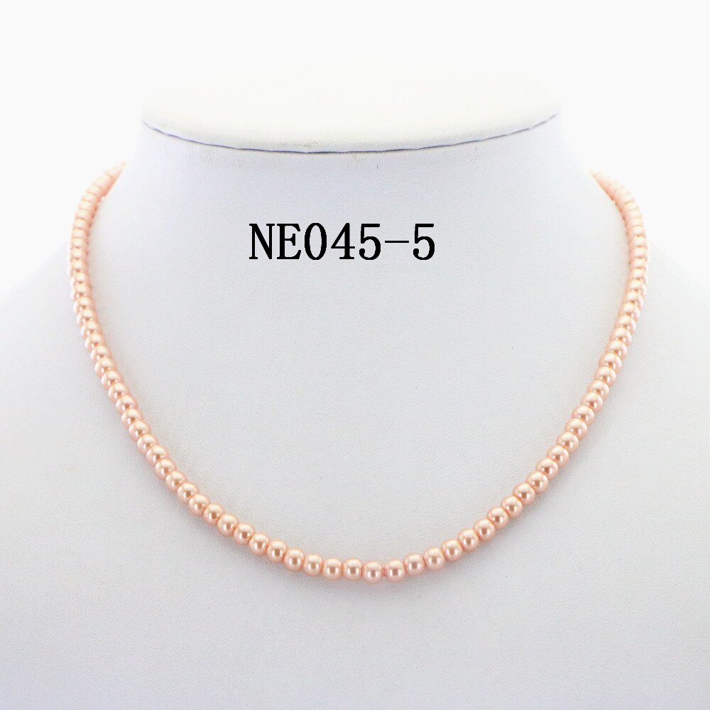 Glamour 4mm Imitation Round Pearl Choker Necklace 14 Styles Elegant Woman Girl Christmas Wedding Gift Jewelry 16inch