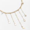 Multilayer Bohemia Women Gold Color Crystals Moon Star Charming Statement Chain Choker Necklaces Wedding Jewelry