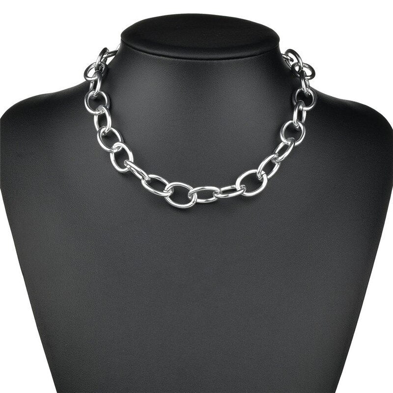 Punk Multilayer Lock Chain Necklace Padlock Key Necklace Pendant Women Gothic Party Jewelry Gift