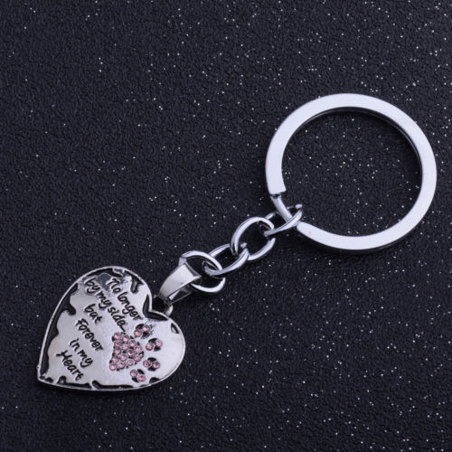 Fashion Silver Gold Necklace Jewellery Keyring Charms Chain Pendant Gifts Women Necklaces Pet Lover Dog Cat Footprint