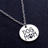 Fashion Silver Gold Necklace Jewellery Keyring Charms Chain Pendant Gifts Women Necklaces Pet Lover Dog Cat Footprint